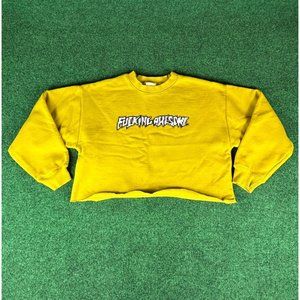 FA World Entertainment Fucking Awesome Yellow Crewneck‎ Womens Size Medium